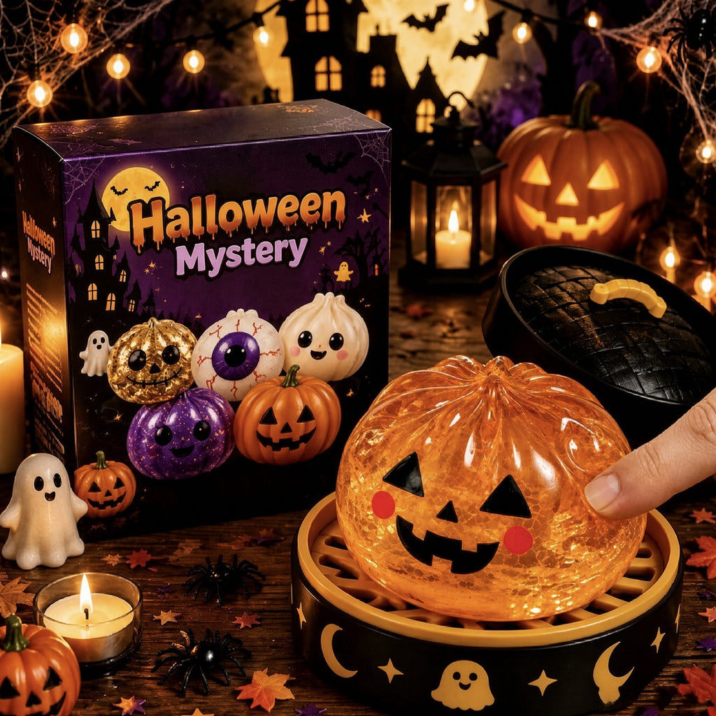 Halloween Mystery Glitter Dumpling Squishy Blind Box