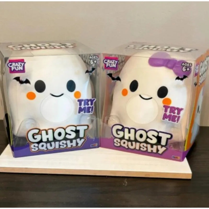 2026 New Internet Celebrity Soft Cute Bow Ghost Slow Rebound Decompression Toy Halloween Party Decoration Handmade Healing Gift