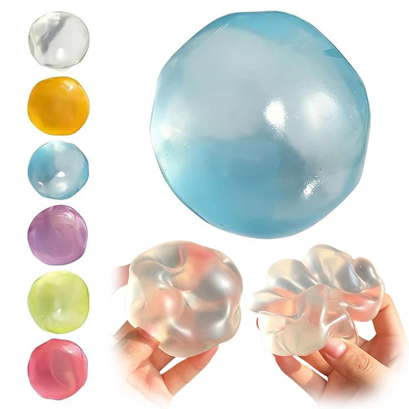 Slow Rising Clear Colourful Coconut Oil stress Ball Squishy