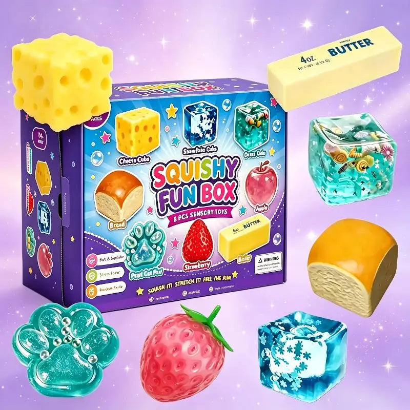 8pcs Squishy Fun Box Set