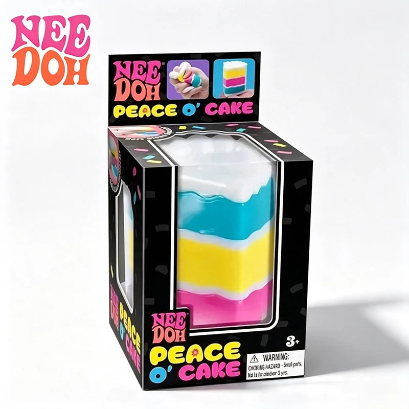 Needoh Peace O' Cake Sensory Toy Super Soft Non-Toxic Anti Anxiety Stress Autism ADHD Calm Down Toy