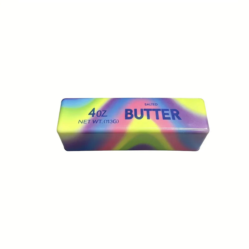 Simulated Butter Squishy Squeeze Toy Funny Soft Stress Relief Slow Rising Sensory Fidget Relief Game Squeeze Prank Toy Gift Cute