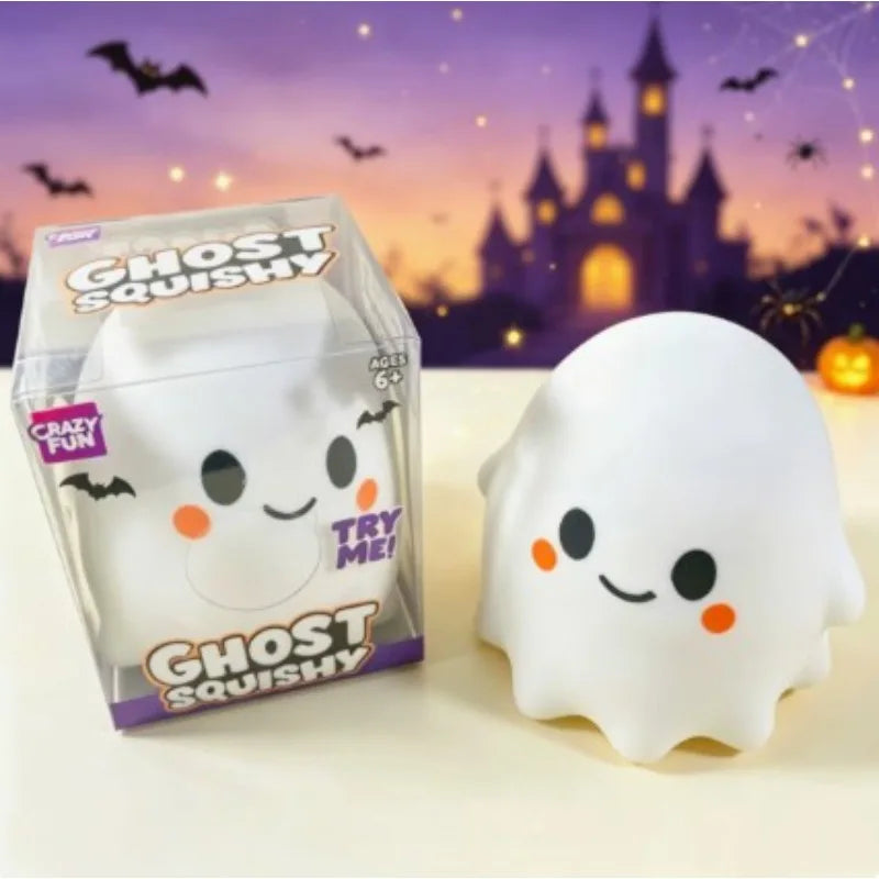 2026 New Internet Celebrity Soft Cute Bow Ghost Slow Rebound Decompression Toy Halloween Party Decoration Handmade Healing Gift