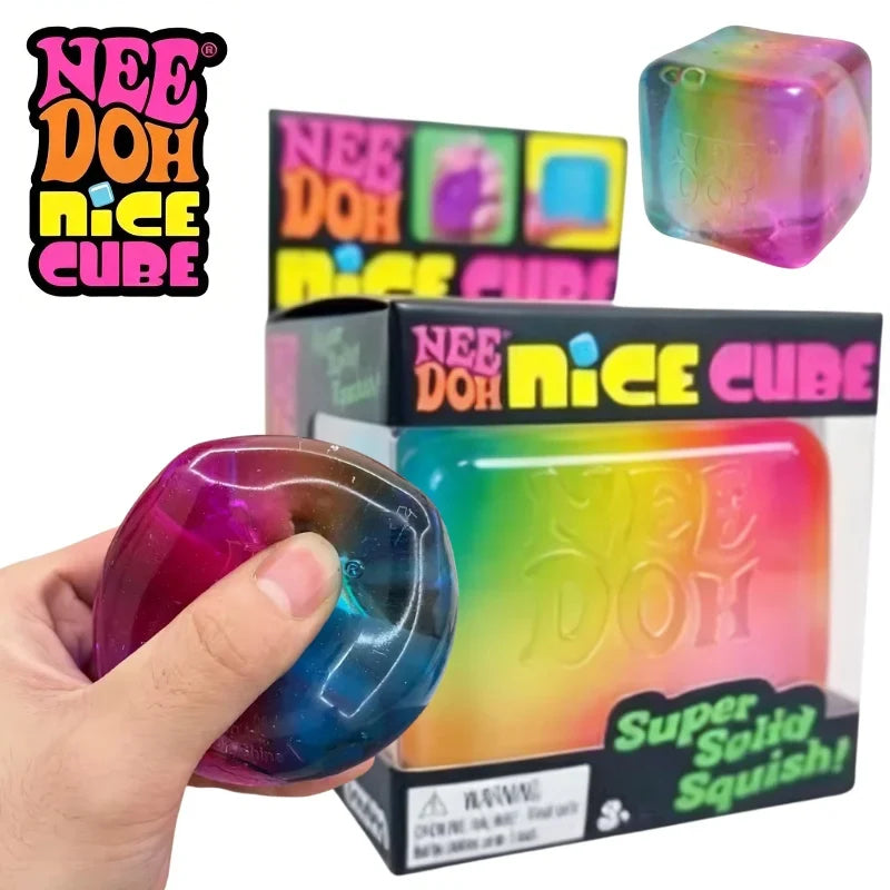 Rainbow Needoh Nice Cube Squishy Anti-Stress Relief Squeeze Toy